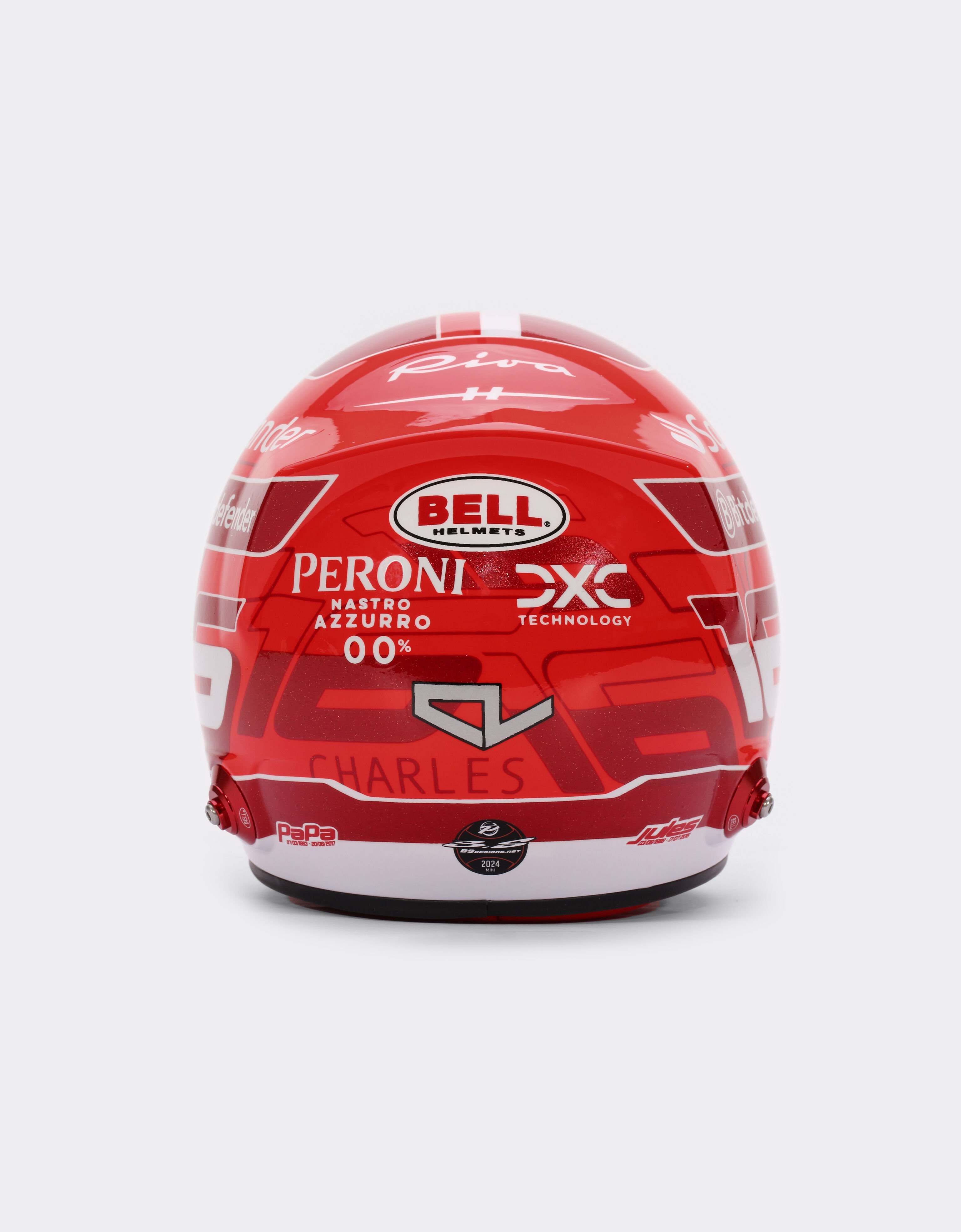 Ferrari 2024 Charles Leclerc helmet in 1:1 scale Red F1342f