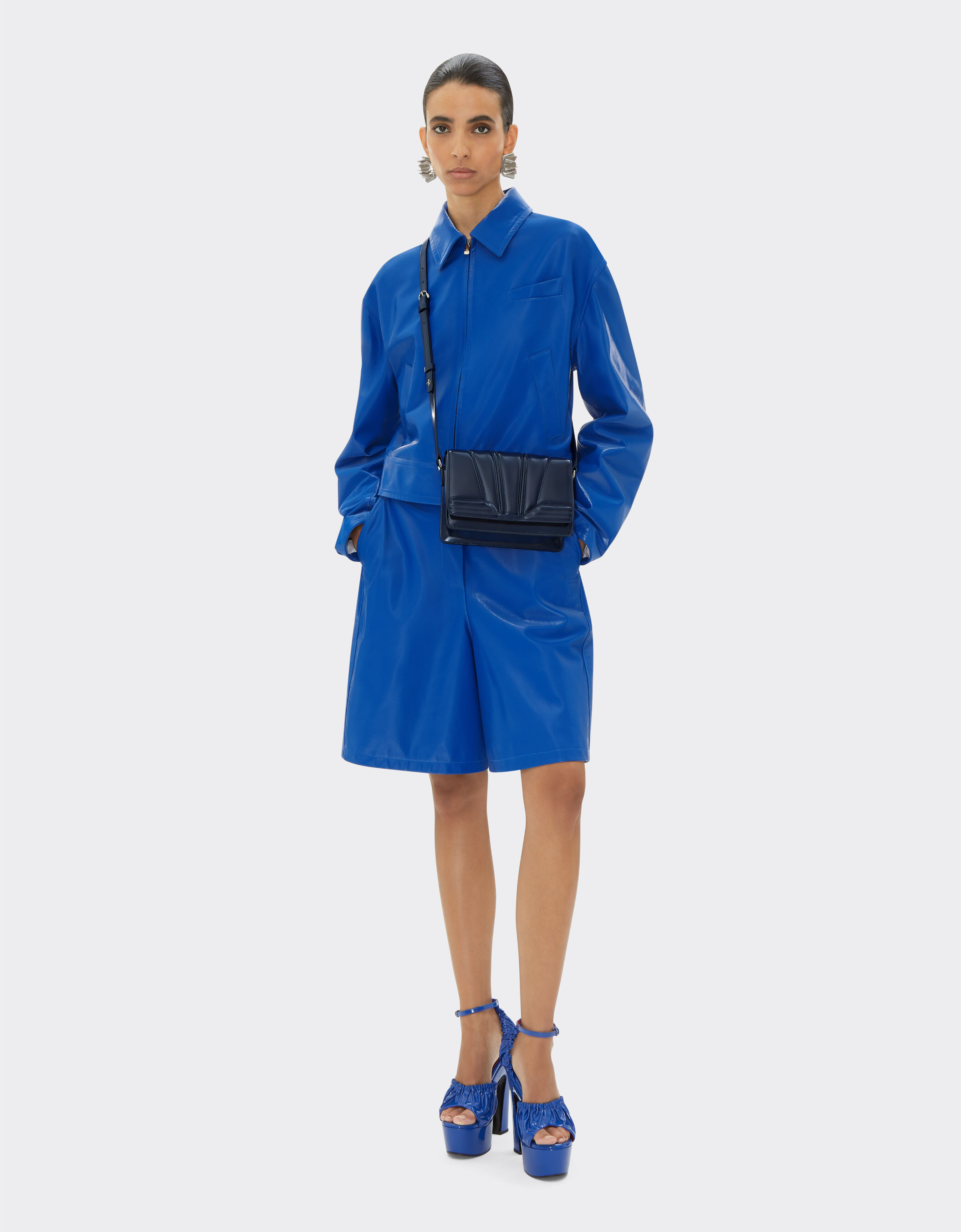 Ferrari Ferrari GT crossbody bag in brushed leather Navy 22113f