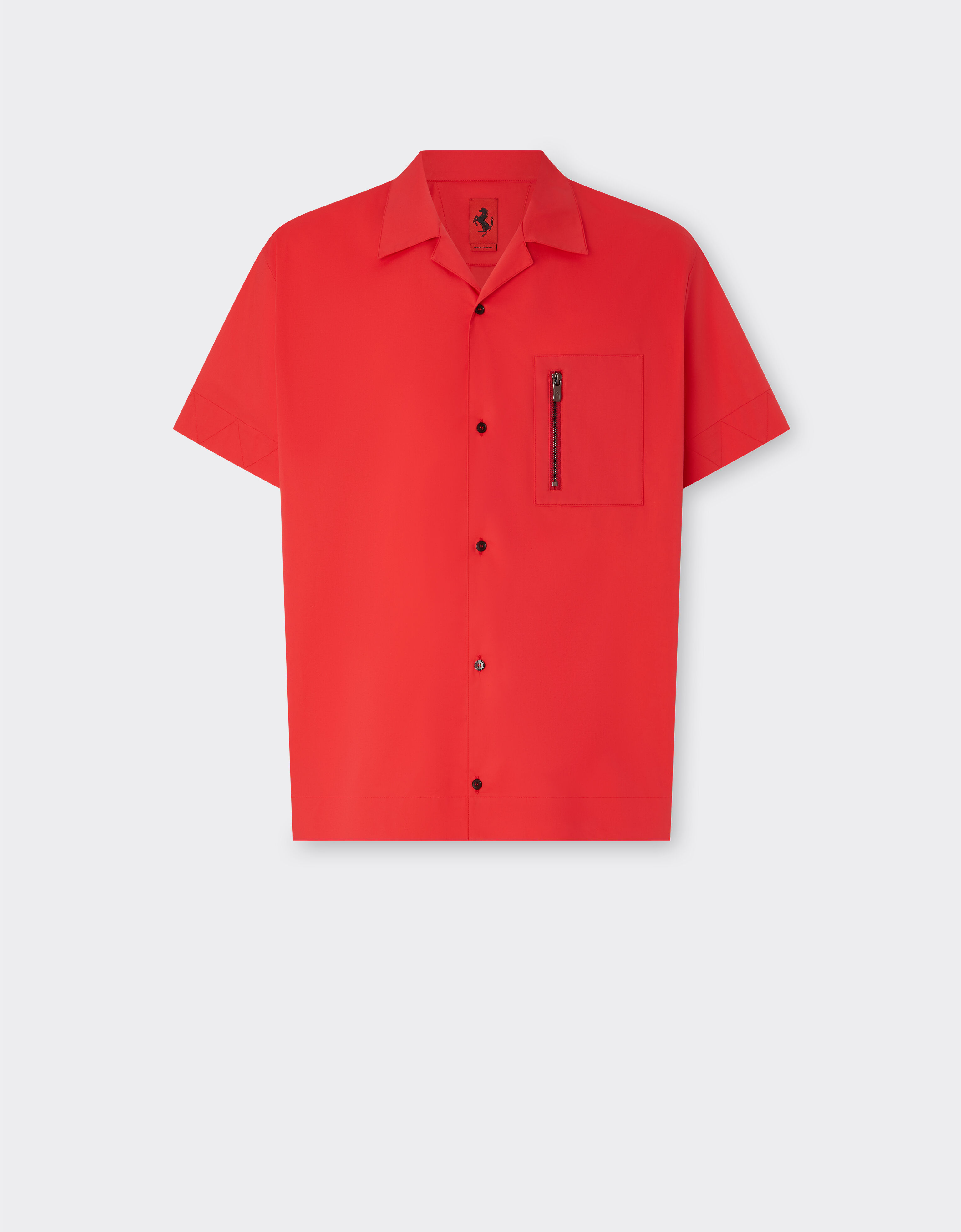 Ferrari Short-sleeved cotton shirt Rosso Dino 48489f