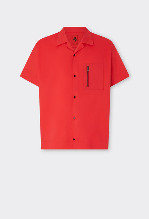 Ferrari Short-sleeved cotton shirt Rosso Dino 48175f