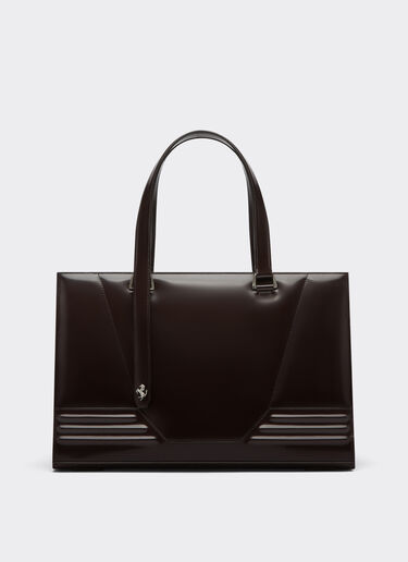 Ferrari Ferrari GT borsa tote  in pelle spazzolata Dark brown 21366f