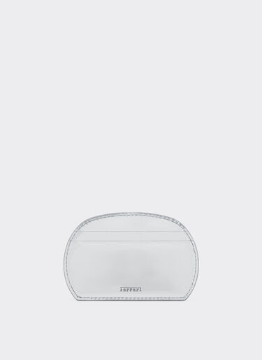 Ferrari Mirrored leather card holder Silver 22051f