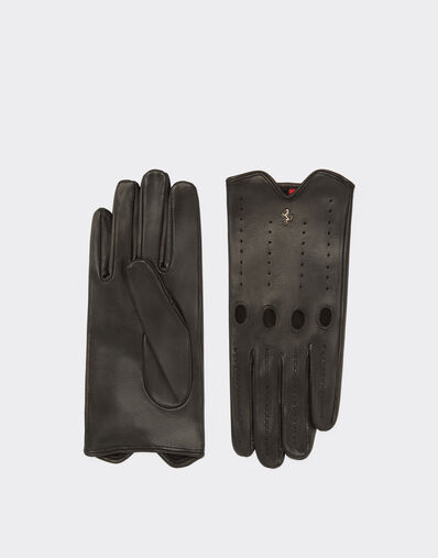Ferrari Nappa leather driving gloves Black 20637f