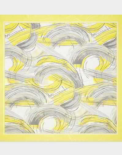 Ferrari Foulard in printed silk twill Giallo Modena 21930f