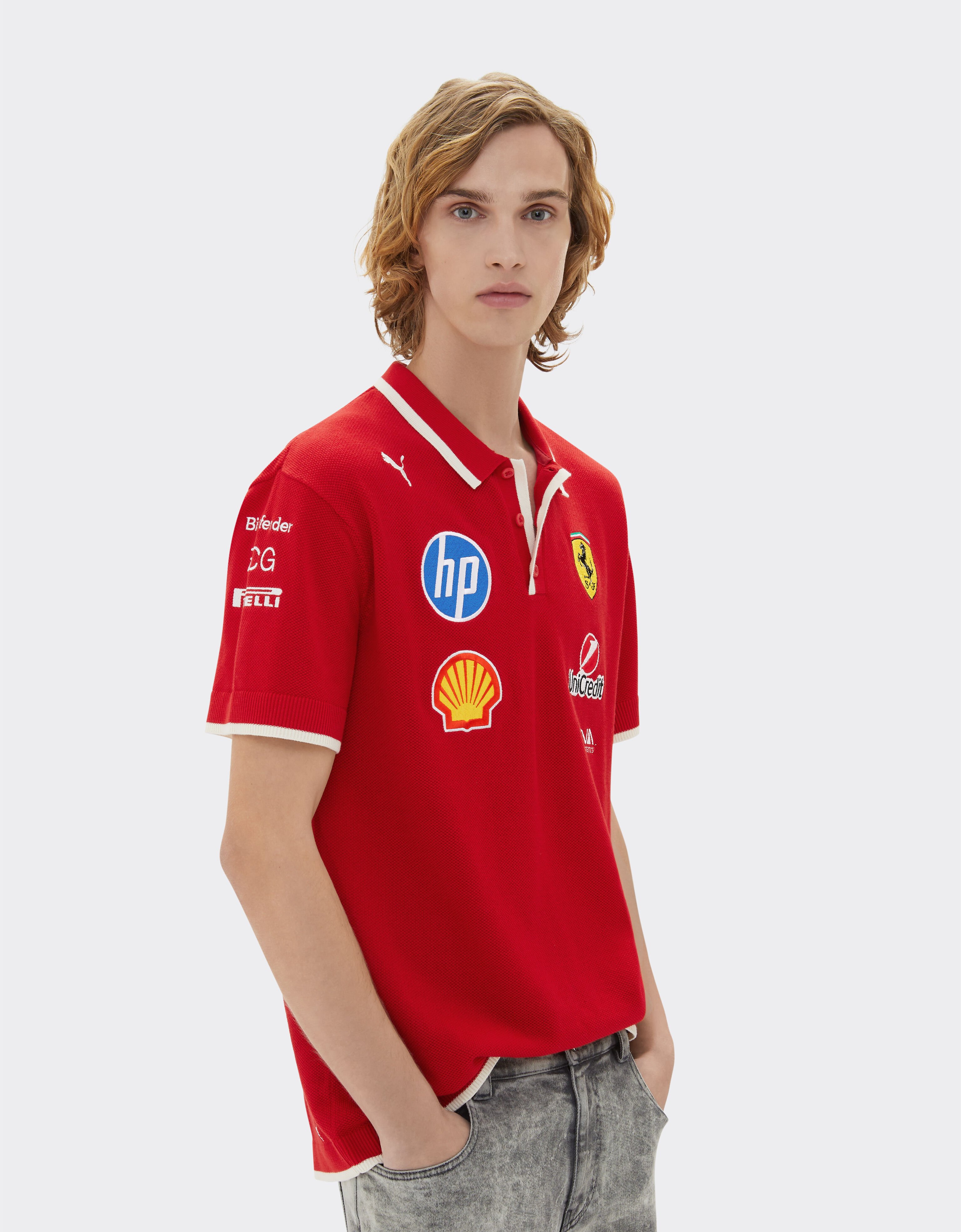 Ferrari Puma for Scuderia Ferrari HP Shanghai Special Edition polo shirt Red LA04Jf