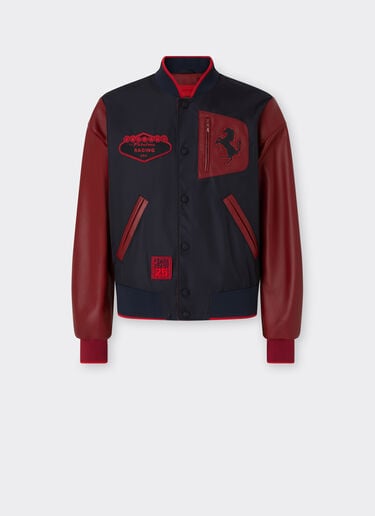 Bomber jacket in Q-Cycle® nylon and leather Ferrari Bomber jacket in Q-Cycle® nylon and leather Navy 50889f