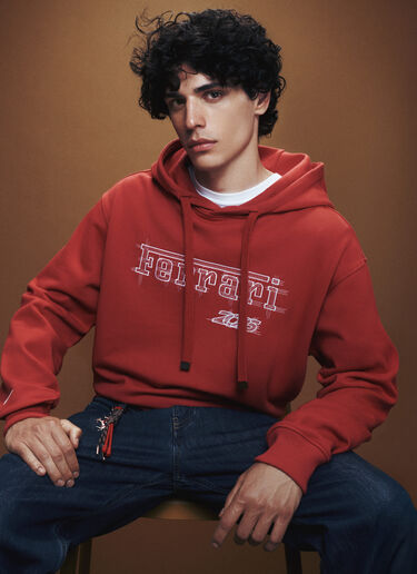Ferrari-Sweatshirt aus Baumwolle für den GP von Monaco 2026 Ferrari Ferrari-Sweatshirt aus Baumwolle für den GP von Monaco 2026 Rosso Magma CJMSW0051JCO0057f