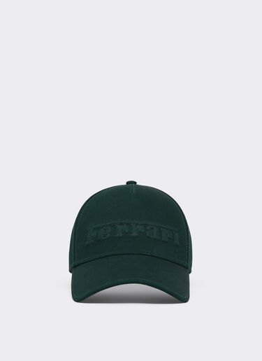 Ferrari Gorra de béisbol de algodón con logotipo Ferrari bordado Verde militar 21342f