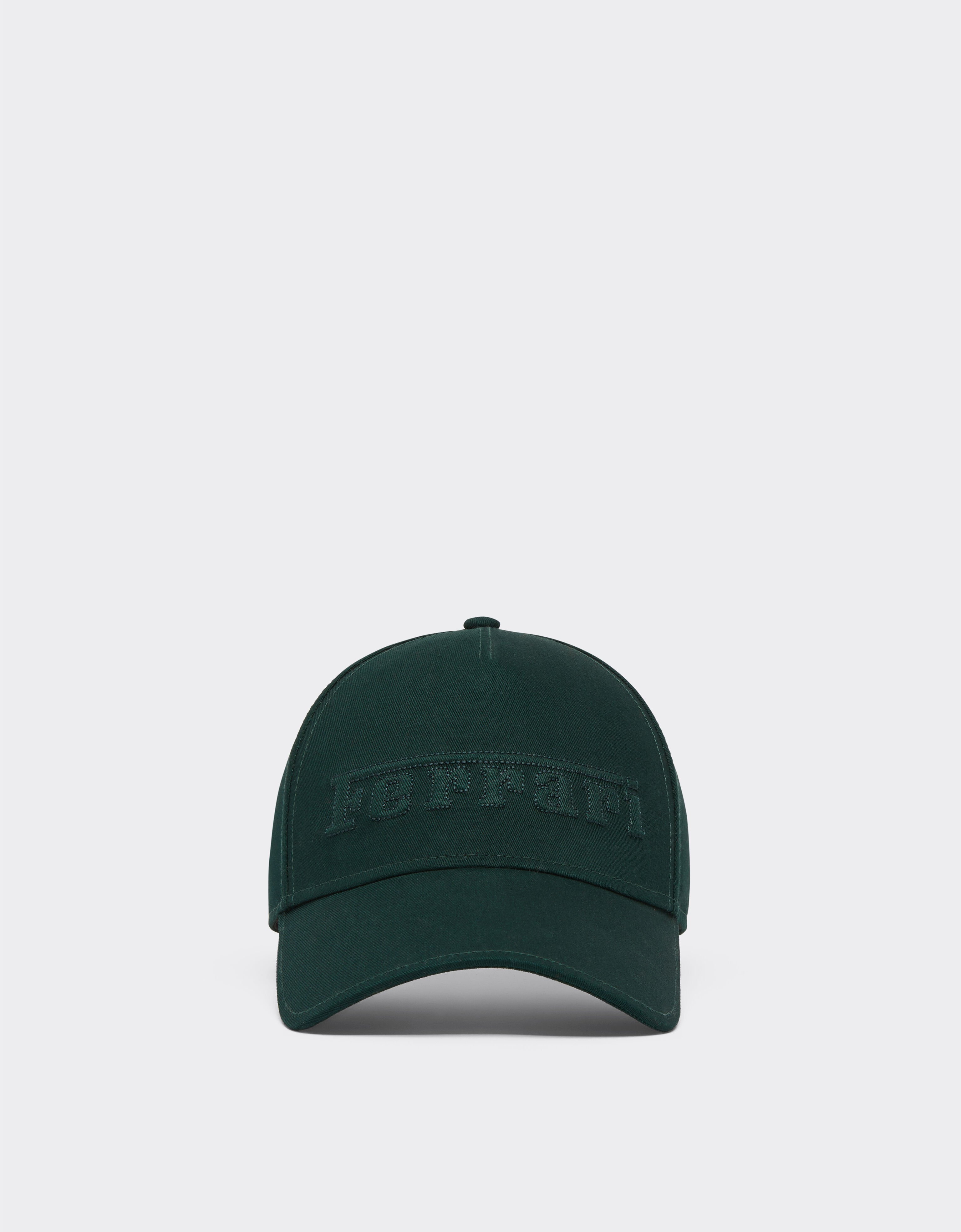 Ferrari Baseball cap in cotone con ricamo logo Ferrari Verde Militare 21342f