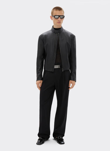 Ferrari Biker jacket in nappa leather Black 21639f