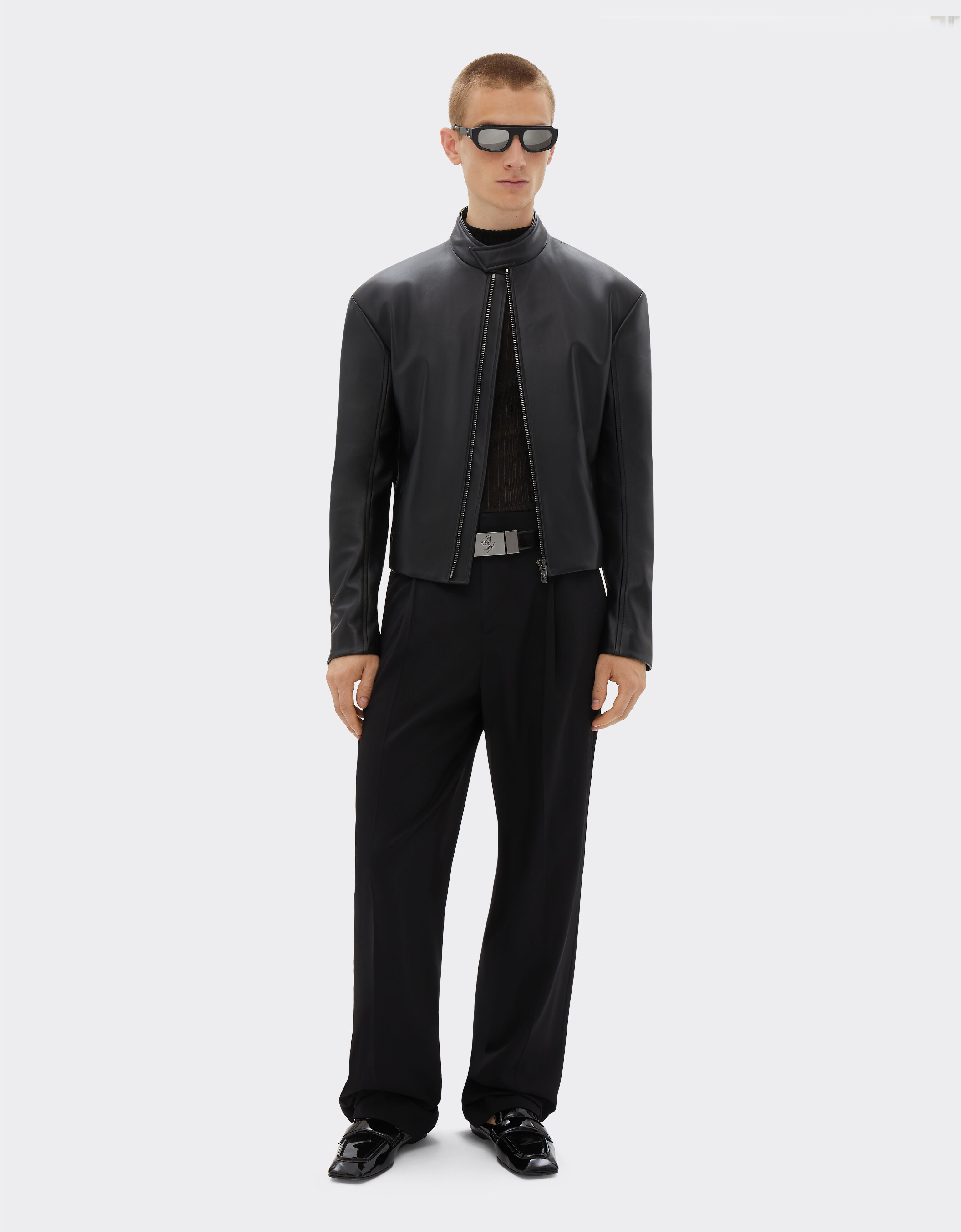 Ferrari Biker jacket in nappa leather Black 21639f