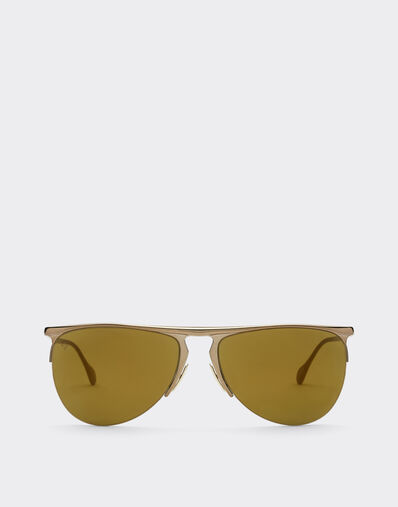 Ferrari Ferrari sunglasses in gold-tone metal with gold mirror lens Gold F1525f