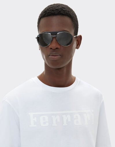 Ferrari T-shirt en coton avec logo Ferrari Blanc optique 21179f