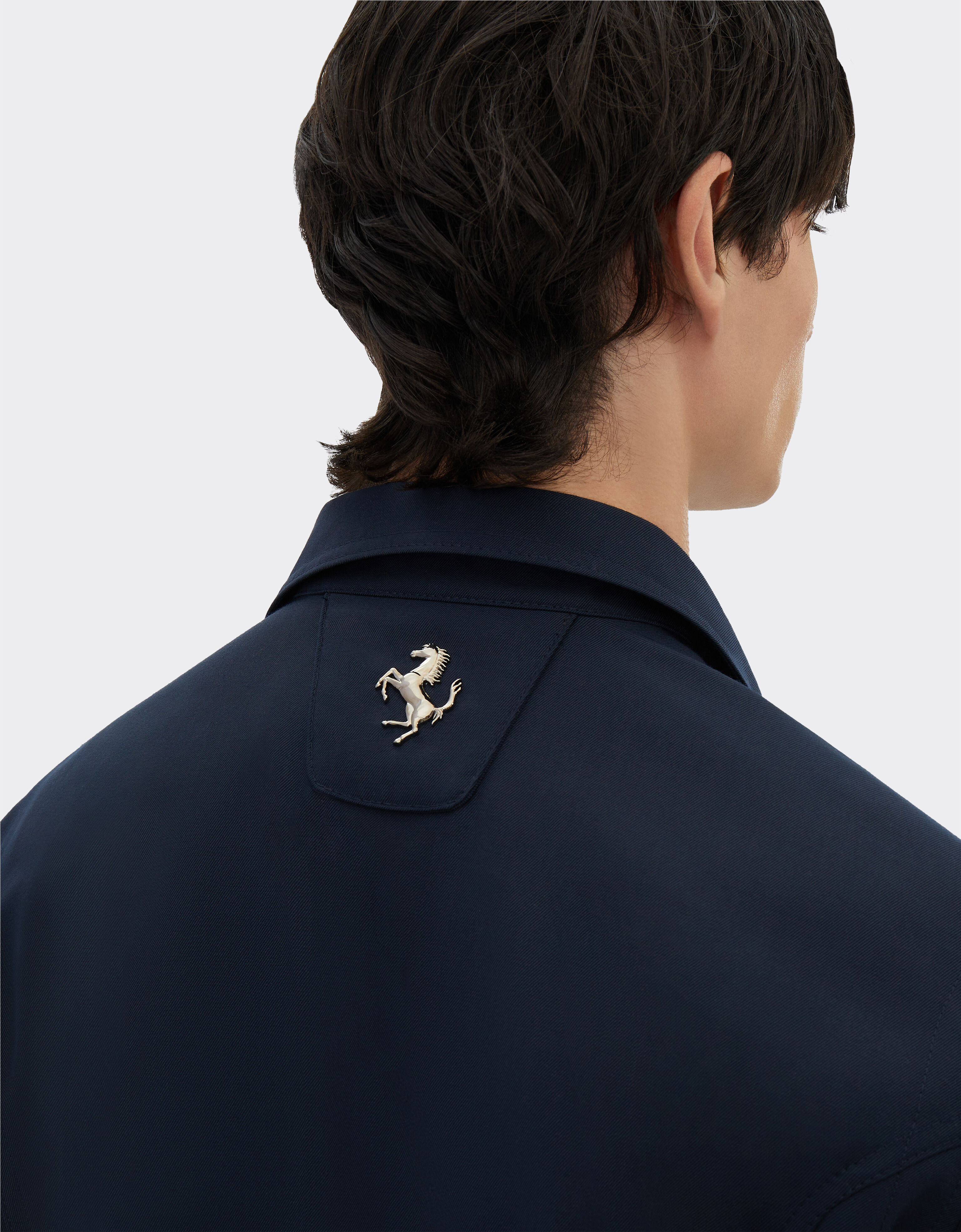 Ferrari 7X7格纹图案胸袋科技羊毛连身装 海军蓝 20772f