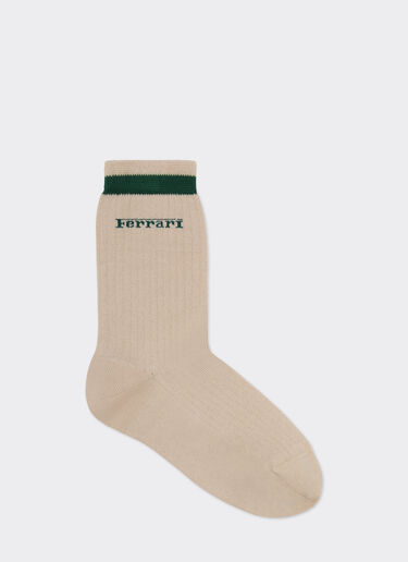 Long cotton socks with Ferrari logo Ferrari Long cotton socks with Ferrari logo Chalk 49190f