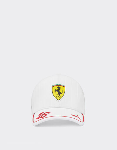 Ferrari Gorra de béisbol Leclerc Puma for Scuderia Ferrari HP Miami Special Edition Blanco óptico LA048f