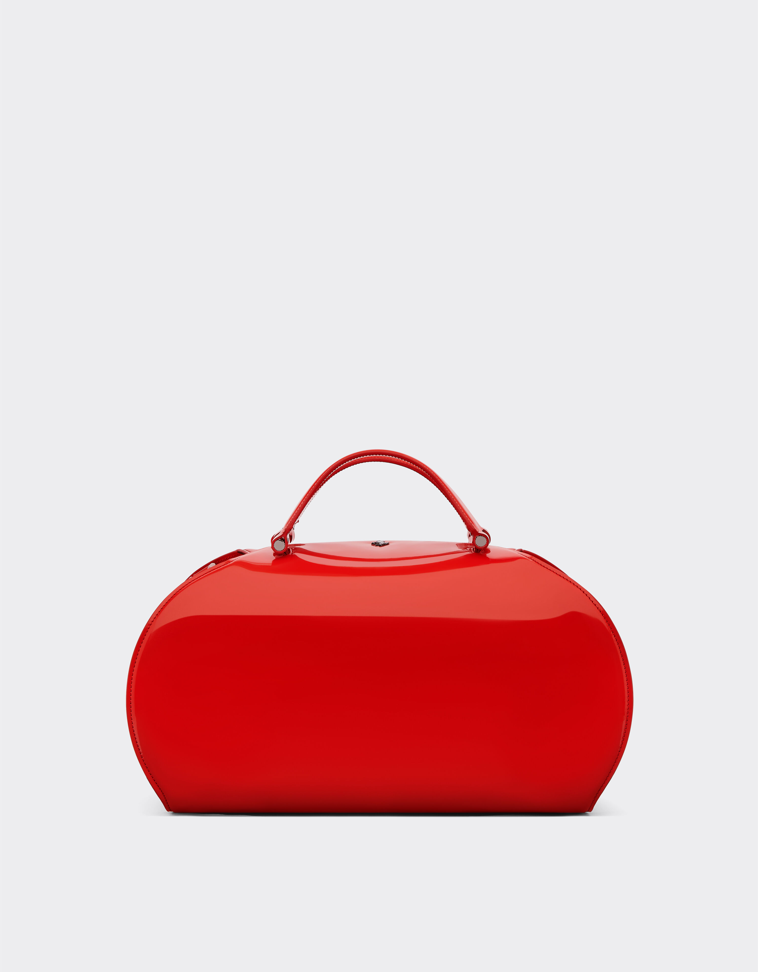 Ferrari Bowling bag in glossy brushed leather Rosso Dino 21681f