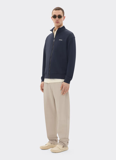 Ferrari Sweater in technical fabric with zip Navy 21192f