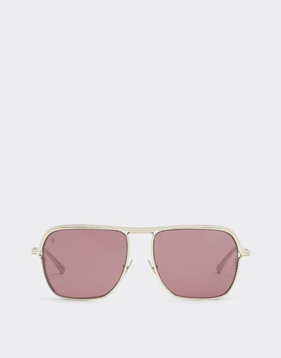 Ferrari Ferrari sunglasses in gold-tone titanium with exclusive Contrast Pro™ lenses Gold F1525f