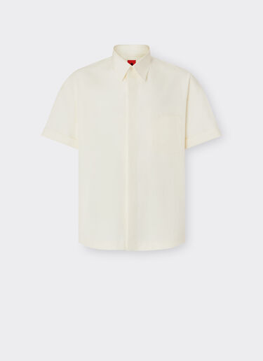 Ferrari Short-sleeved shirt with 7X7 check motif Ivory 20939f