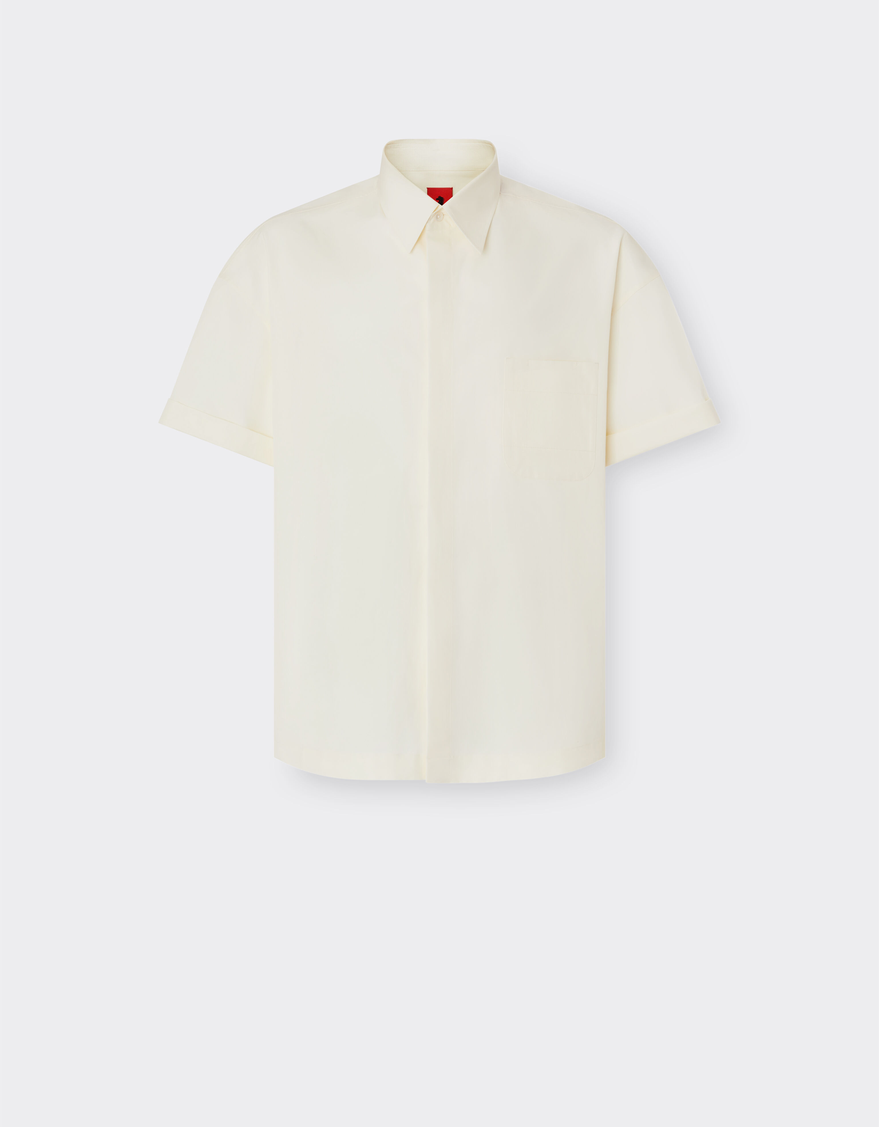 Ferrari Short-sleeved shirt with 7X7 check motif Ivory 20939f