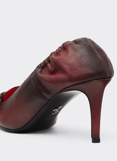 Ferrari Mocasines con tacón de piel Maison Red 49884f