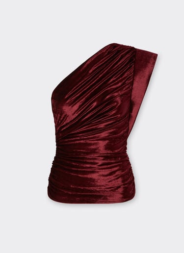 Velvet-effect jersey top Ferrari Velvet-effect jersey top Mahogany 49294f