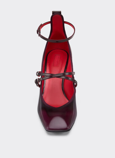 Ferrari Leather Mary Jane pumps Cherry 22732f