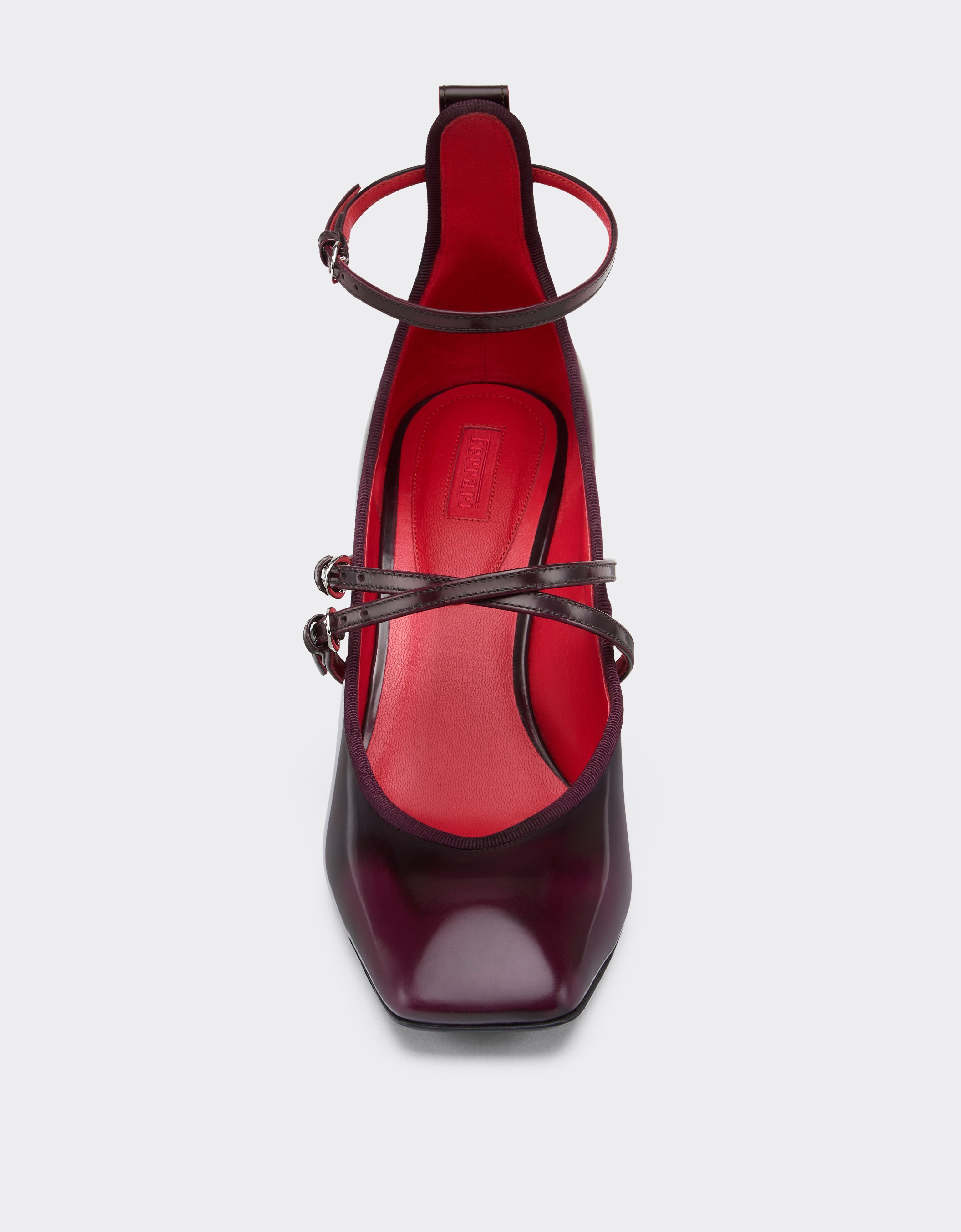 Ferrari Leather Mary Jane pumps Cherry 22732f