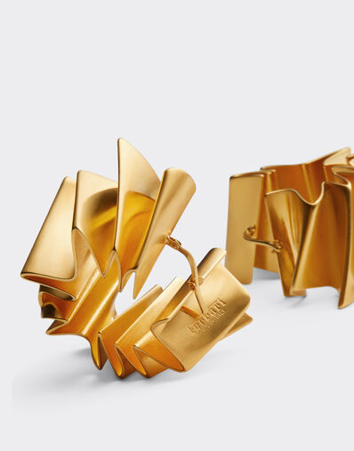 Ferrari Brass earrings with satin gold finish Satin Gold 22071f