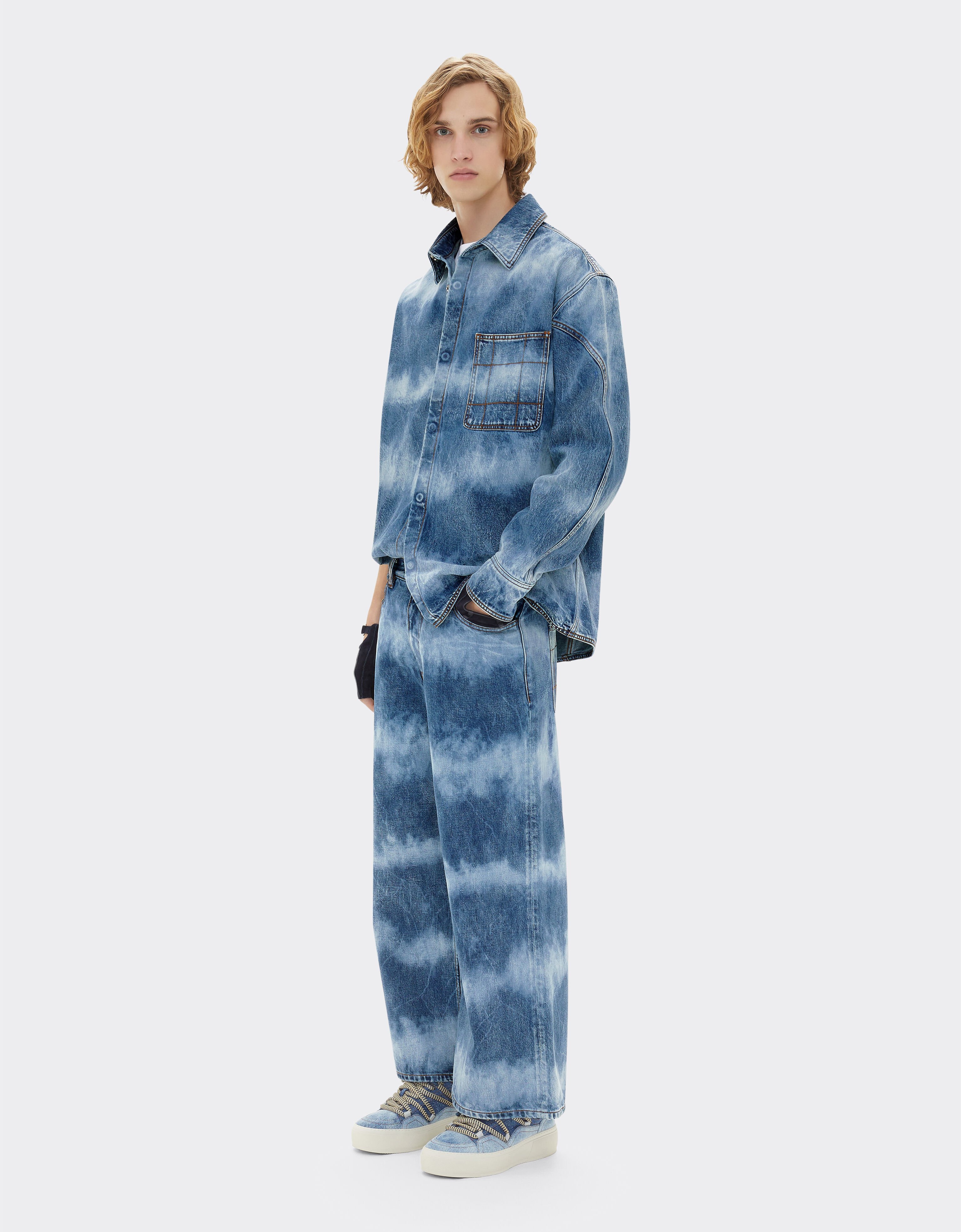 Ferrari Camicia in denim tie-dye Ferrari x Charles Leclerc Denim Scuro 22263f
