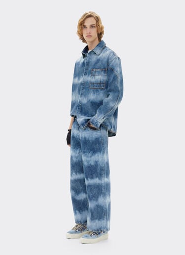 Camicia in denim tie-dye Ferrari x Charles Leclerc Ferrari Camicia in denim tie-dye Ferrari x Charles Leclerc Denim Scuro 22263f