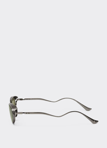Ferrari Ferrari sunglasses in gunmetal grey titanium with green lenses Ingrid LA02Tf