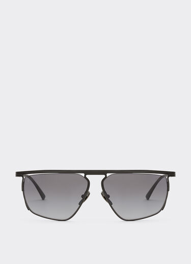 Ferrari Lunettes de soleil Ferrari en titane noir mat avec verres polarisants gris fumé Noir mat F1520f