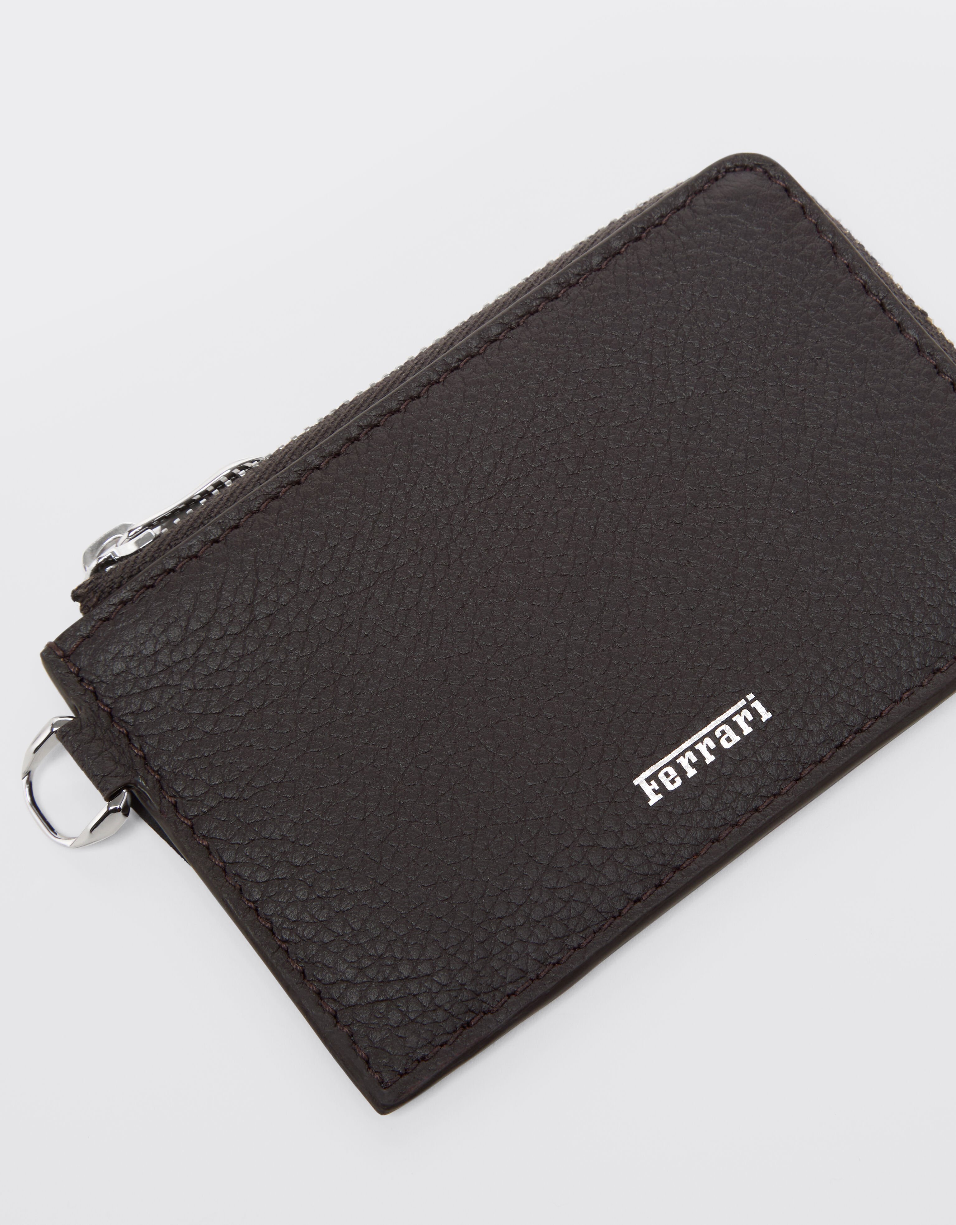 Ferrari Leather card holder Marrone Scuro 50883f