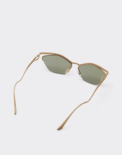 Ferrari Ferrari sunglasses in shiny gold-colored titanium with dark green lenses Oro LA0KVf