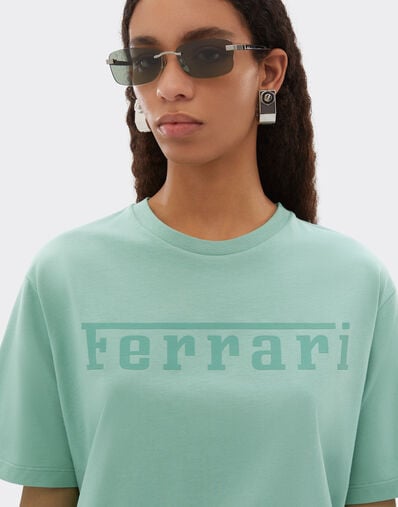 Ferrari Cotton T-shirt with Ferrari logo Mahogany 51037f