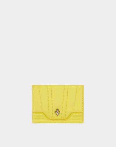 Ferrari Card holder in glossy patent leather Ecru 22152f