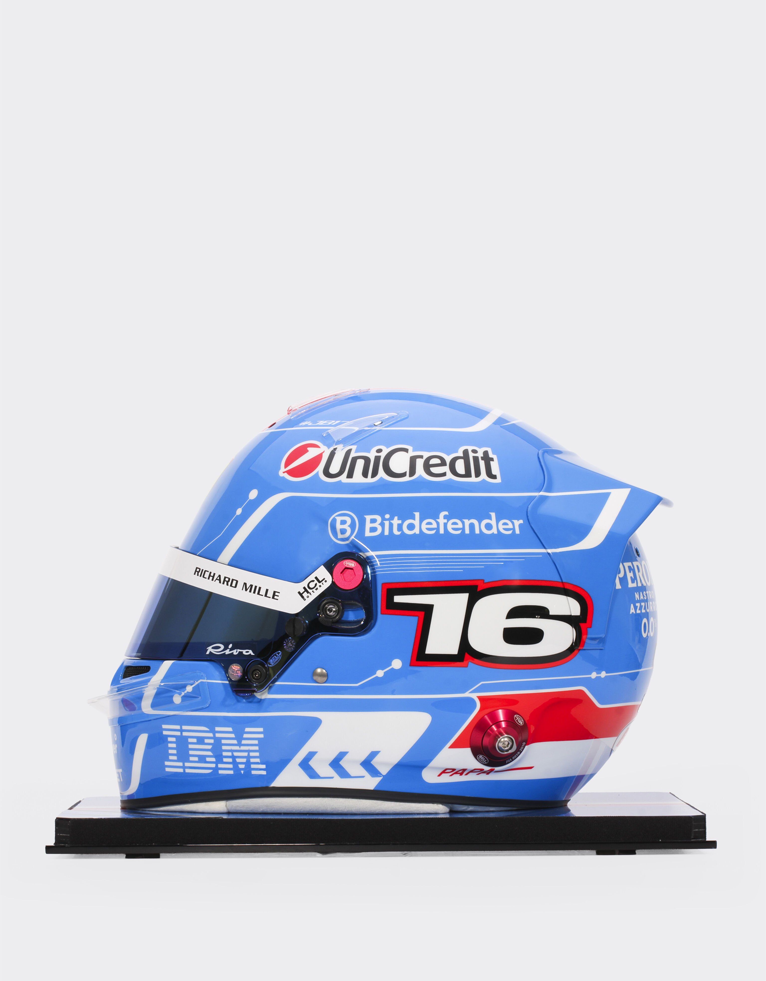 Ferrari Charles Leclerc Miami 2025 Special Edition helmet in 1:1 scale MULTICOLOUR LA076f