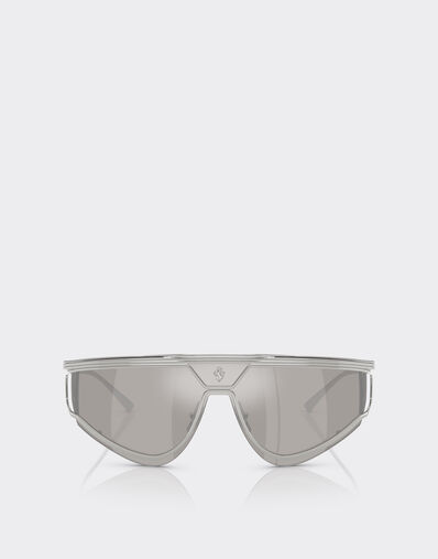 Ferrari Ferrari Limited Edition shield sunglasses in satin metal with silver mirror lens Satin Gold LA02Of