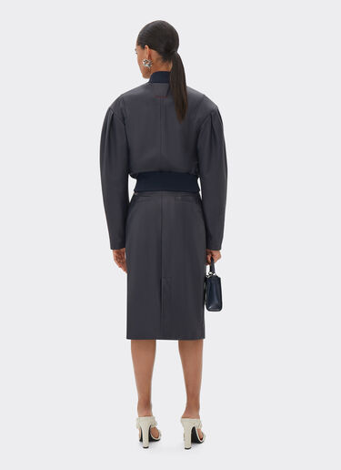 Ferrari Midi skirt in nappa leather Navy 21888f