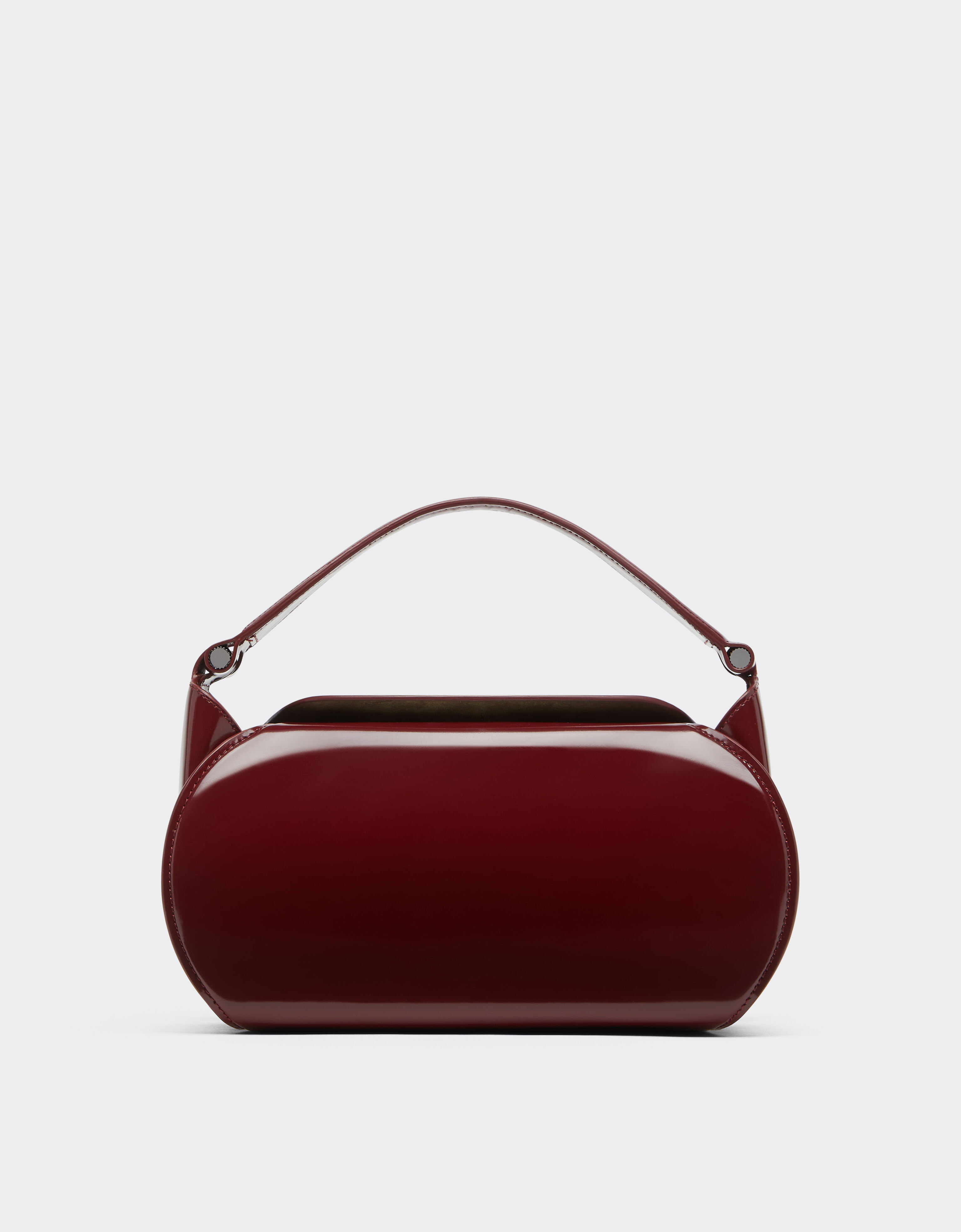 Ferrari Ferrari Dino top handle bag in glossy leather Cherry 49140f