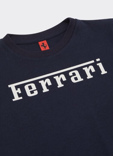 Camiseta de algodón con logotipo Ferrari Ferrari Camiseta de algodón con logotipo Ferrari Navy 22749fK