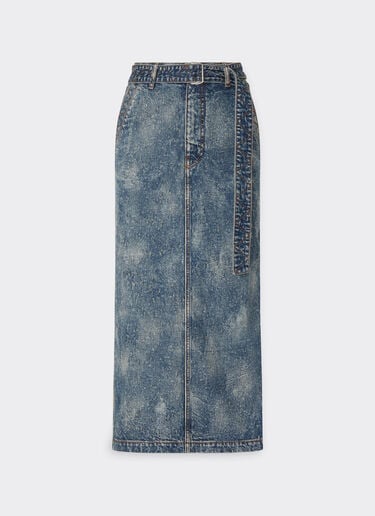 Nadelgestanzter und gewaschener Jeansrock Ferrari Nadelgestanzter und gewaschener Jeansrock Denim 49195f