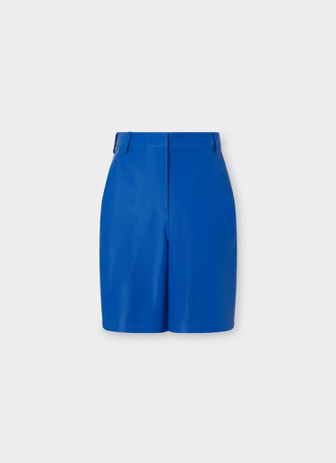 Ferrari Short trousers in liquid leather Klein Blue 21885f