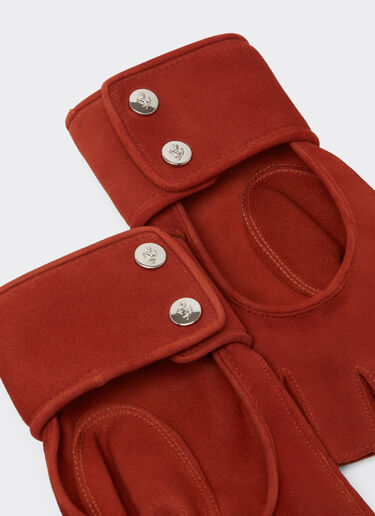 Ferrari Fingerlose Wildlederhandschuhe Rust 22213f