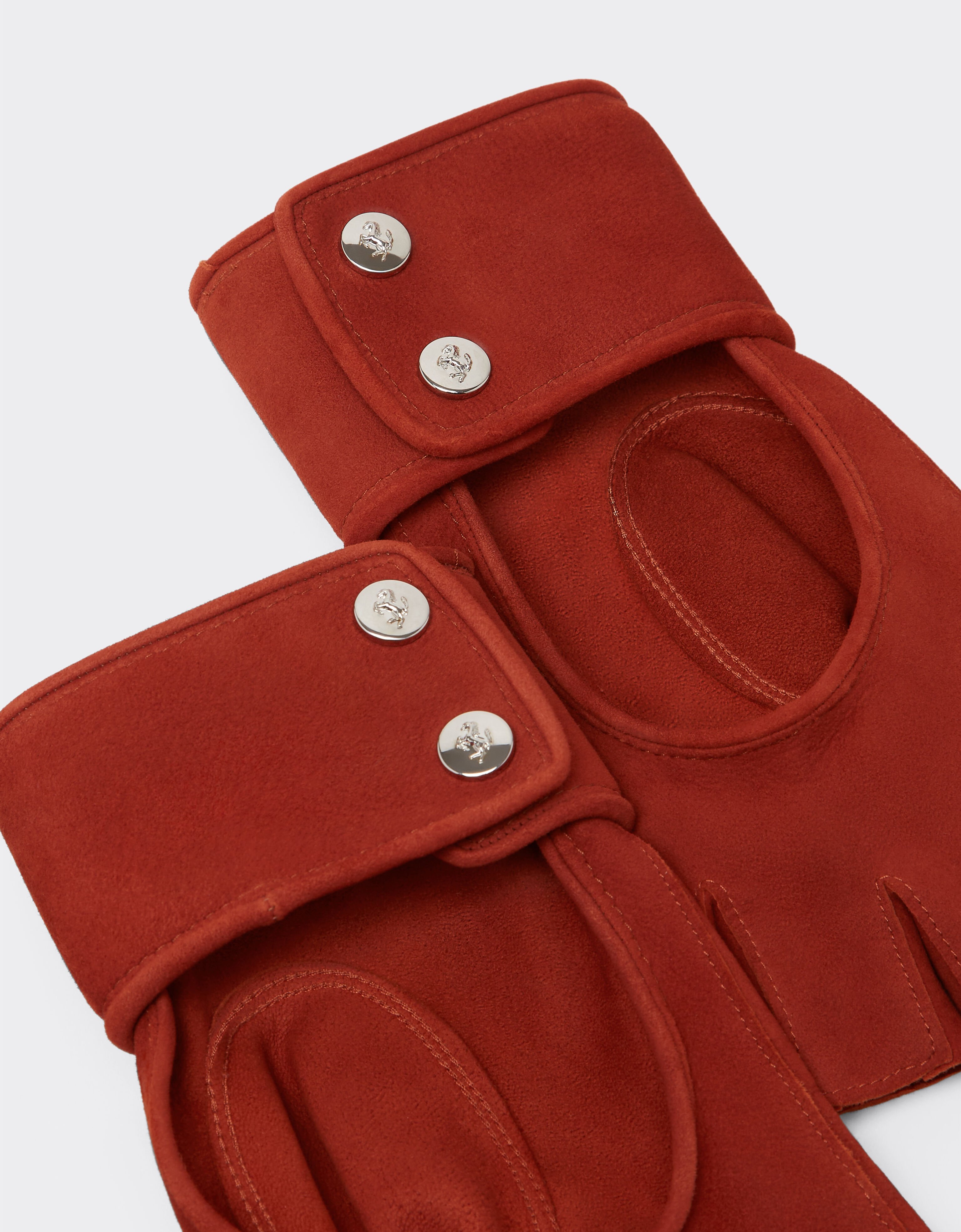 Ferrari Fingerlose Wildlederhandschuhe Rust 22213f