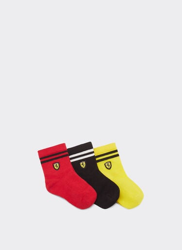  Frottee-Socken-Set mit Ferrari-Wappen Rosso SAUSO0001JCO0026f
