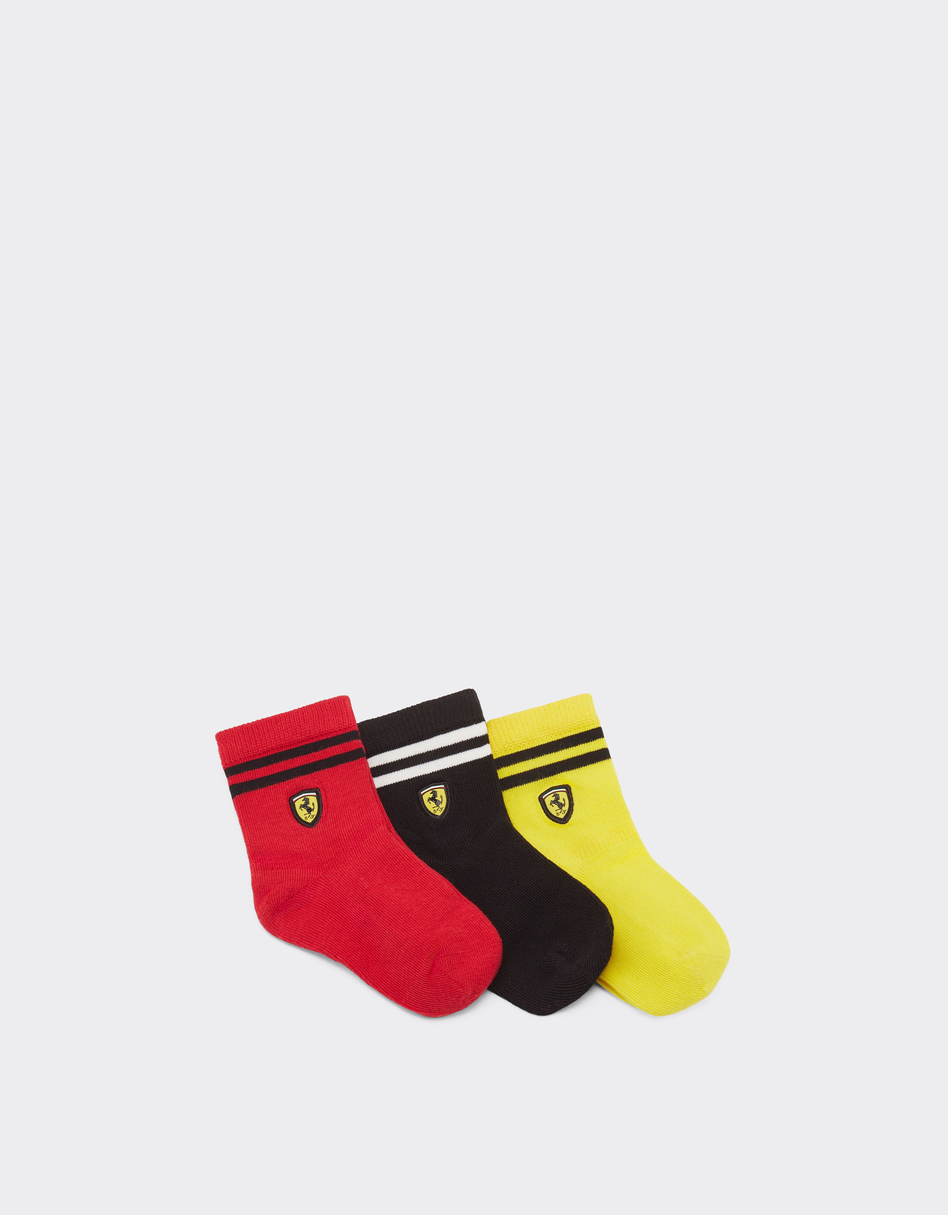  Frottee-Socken-Set mit Ferrari-Wappen Rosso SAUSO0001JCO0026f