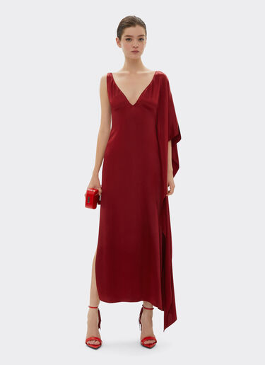 Ferrari Long dress in shiny satin Maison Red 22092f